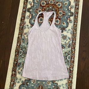 Pink Lululemon tank with floral relief pattern sz 2 no tag!